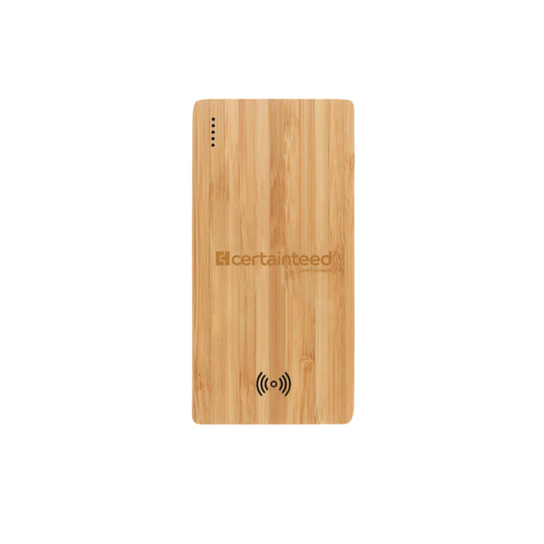 5000 mAh Bamboo Wireless Power Bank
