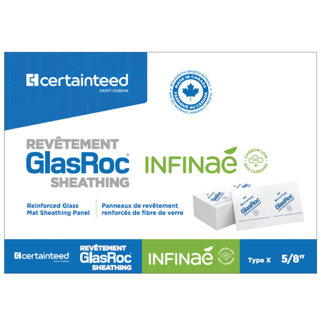 GlasRoc® Sheathing Infinaé™ CarbonLow™ Board Sample — 5/8