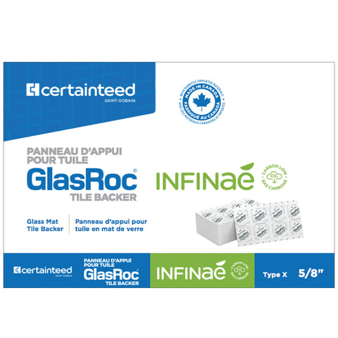 GlasRoc® Tile Backer Infinaé™ CarbonLow™ Board Sample — 5/8