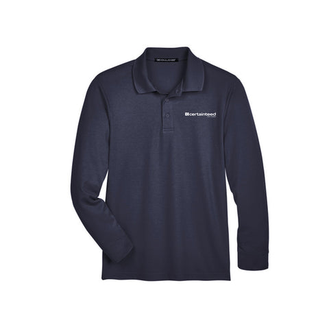 Men's Plaited Long Sleeve Polo