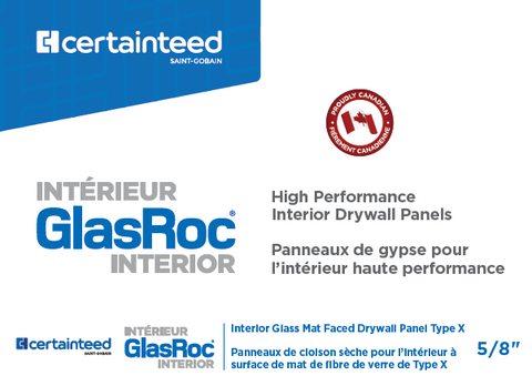 GlasRoc Interior Board Sample — 5/8