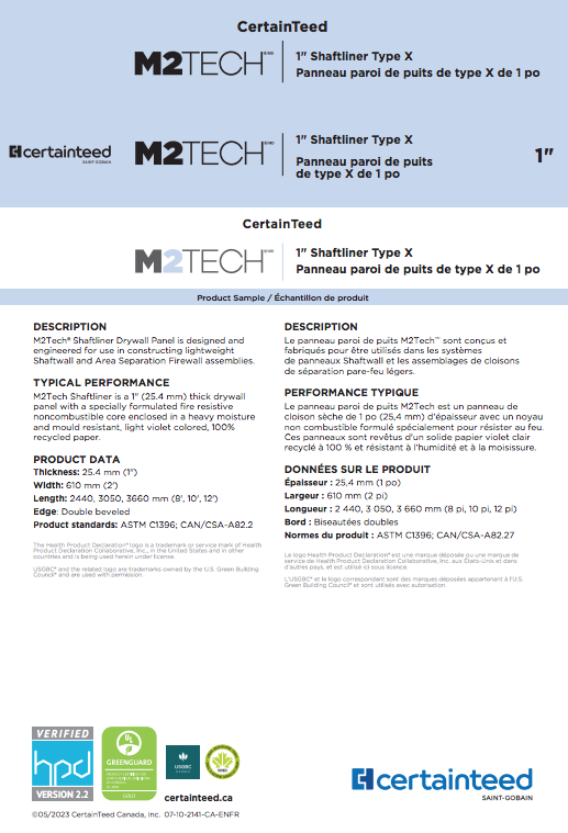 M2Tech Shaftliner Type X Board Sample - 1