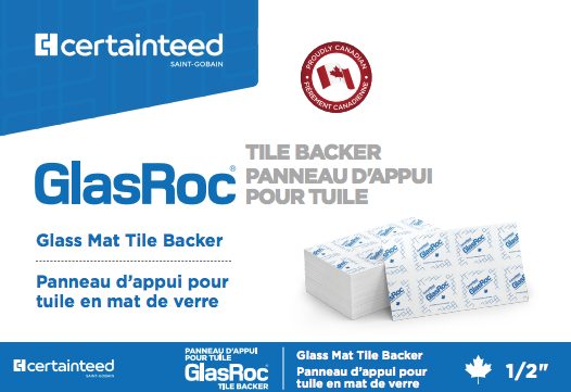 GlasRoc Tile Backer Board Sample — 1/2