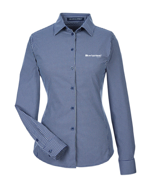 Ladies' Tonal Mini Check Shirt