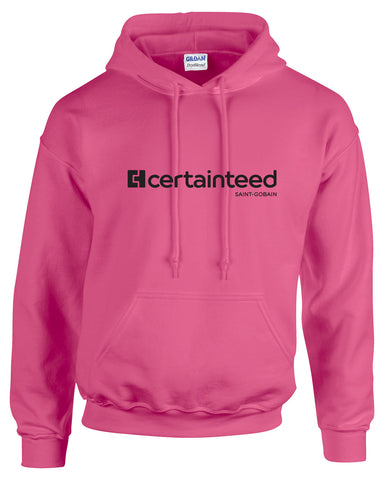 Safety Pink Adult Hooded Sweatshirt