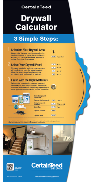 CertainTeed Drywall Calculator