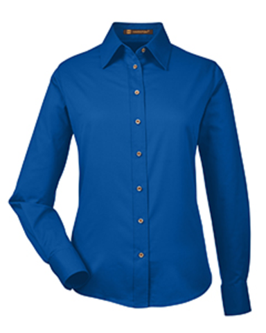 Ladies Easy Blend(TM) Long-Sleeve Twill Shirt with Stain-Release