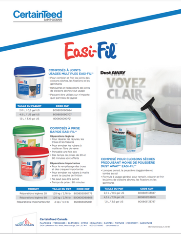 Easi-Fil Feuille de vente Dust Away