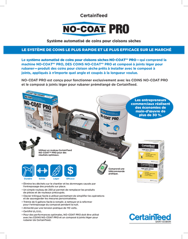 No-Coat Sell Sheet (French)